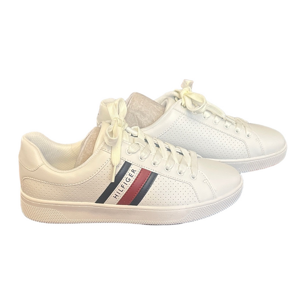 Tommy Hilfiger Shoes - Tommy Hilfiger Men's White and Red Sneakers
